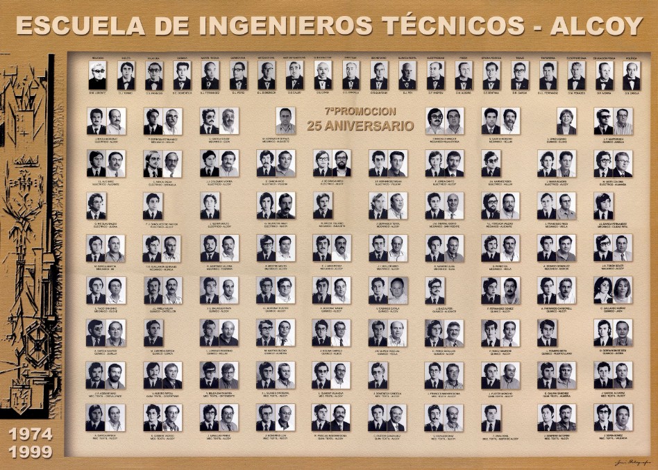 Orla 25 años INGENIEROS TECNICOS ALCOY 1974-1999
