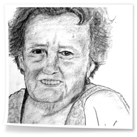 Título Nonna Ada<br />Técnica: Lápiz sobre papel<br />Medidas: 30x40<br />Año: 2021