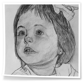 Título: Niña<br />Técnica: Lápiz sobre papel<br />Medidas: 30x40<br />Año: 2024